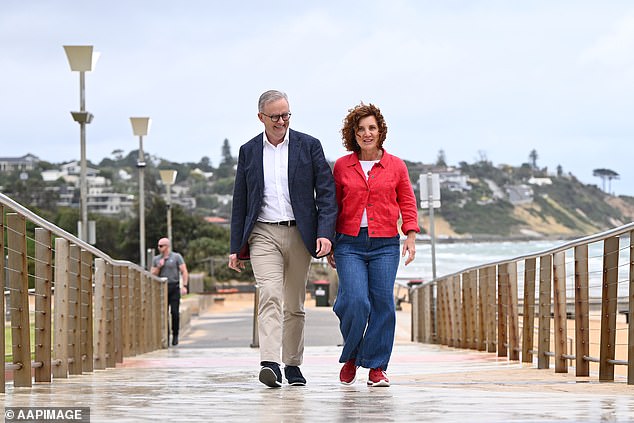 Jodie Belyea (pictured right) won Saturday's by-election for the Victorian seat of Dunkley, after much help from Premier Anthony Albanese (pictured left)