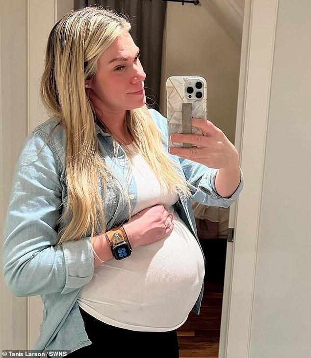 Tanis Larson, 44, is pregnant with her sixth child as she is expecting her fourth IVF baby this year