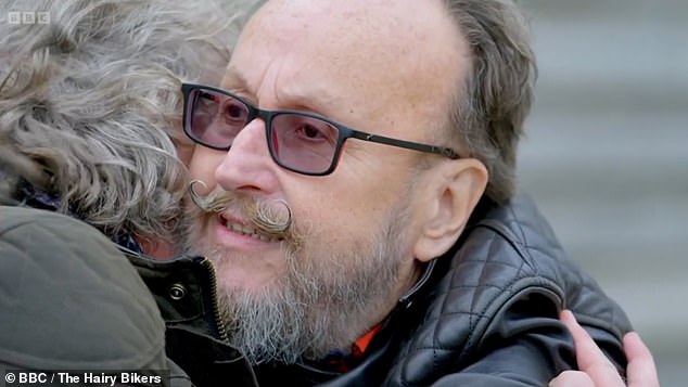 Dave Myers shares his heartbreaking final words on screen as his best friend Si King fights back tears during the final episode of Hairy Bikers which airs Tuesday night.