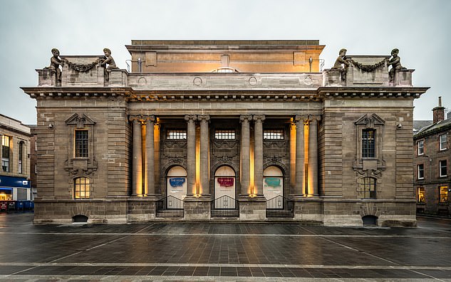 Rock star: Mark Jones visits Perth in Scotland ahead of the opening of his new £27million museum (pictured)