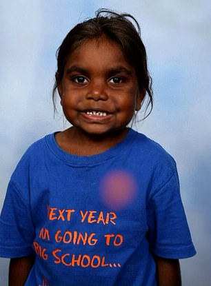 Six-year-old Margaret (pictured) was tied up with her brother for about an hour on a 33C day.