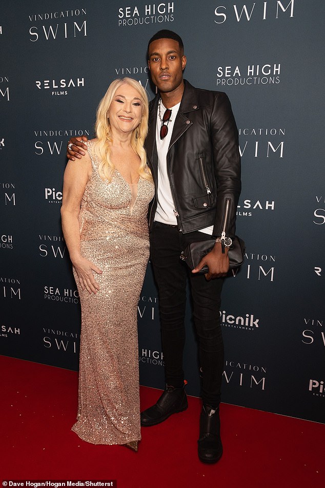 Tinder's 'most stolen man' Stefan-Pierre Tomlin broke his silence about his dinner with Vanessa Feltz earlier this week (the duo pictured last month)