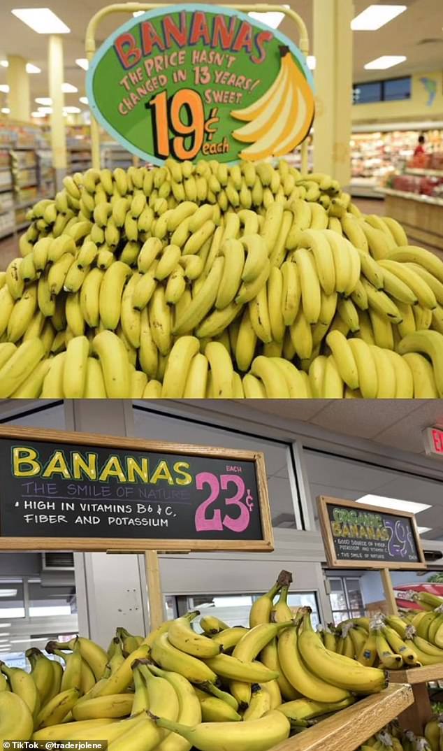 Trader Joe's has increased the price of bananas from 19 to 23 cents