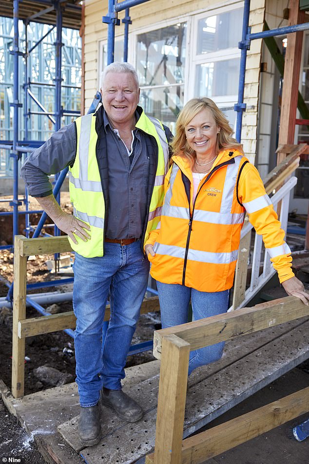 A tradesman is suing Channel Nine after he was allegedly electrocuted while working on house renovation show The Block.  Block presenters Scott Cam and Shelley Craft are pictured