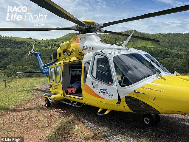 Emergency services were called to the scene at Koumala near Mackay at  7.40pm on Thursday evening, the Daily Mercury reported, including a RACQ CQ Rescue helicopter