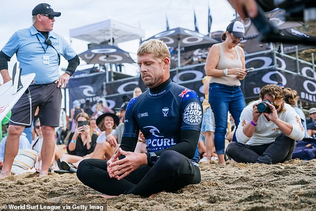 The shocking news follows the death of Mick's older brother Peter in 2015, and the death of Sean Fanning in a car accident in Coolangatta in 1998 (Fanning is pictured at the Rip Curl Pro Bells Beach in 2022).