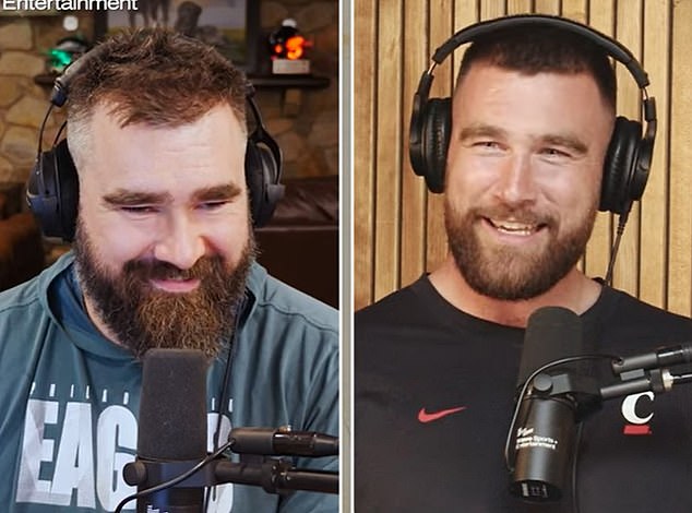 Travis Kelce joked about his current physique on he and his brother Jason's New Heights podcast.