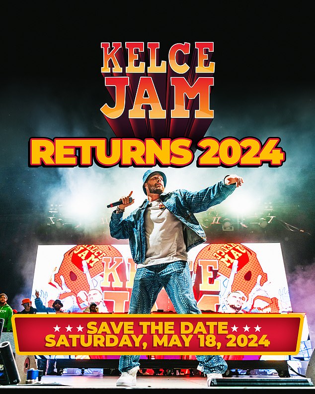 Travis Kelce has confirmed that the Kelce Jam music festival line-up will be announced on Tuesday.