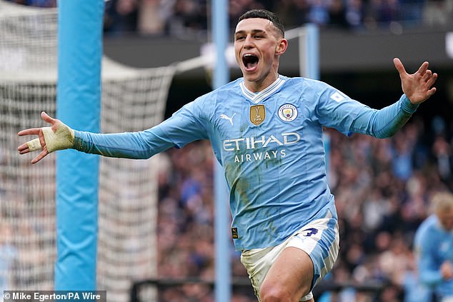 Foden scored twice as Manchester City beat local rivals Manchester United on Sunday afternoon.