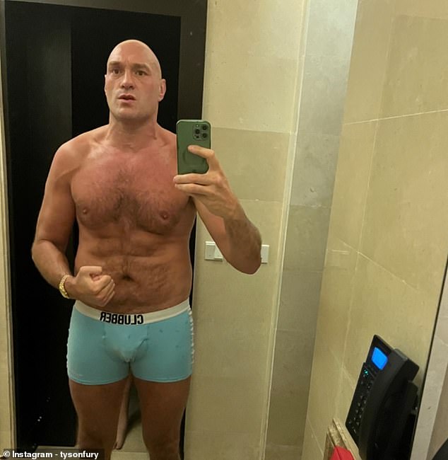 Fury appeared to have a more toned physique as he provided an update after his initial fight with Usyk was canceled in February.