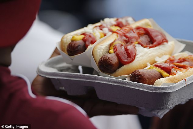 Hot dogs are a popular food to order during America's favorite weekend pastime.