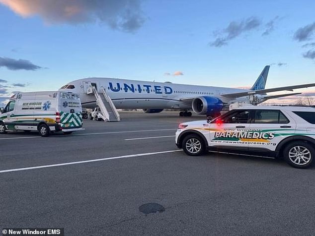 A United Airlines flight bound for Newark made an emergency landing at New York's Stewart International Airport on Friday.
