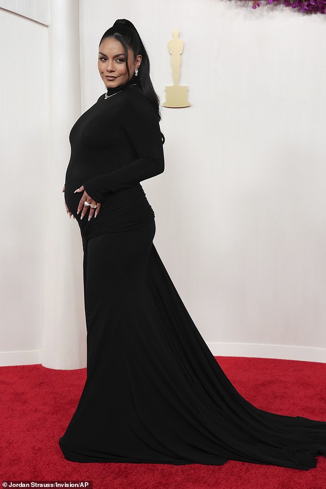 Vanessa Hudgens is pregnant!  The 35-year-old star debuted her baby bump at the 96th annual Academy Awards in Hollywood on Sunday.