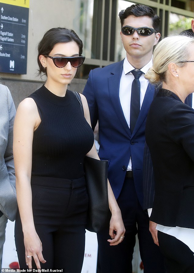 Kim McCurley (left) supported her husband during his court appearances.