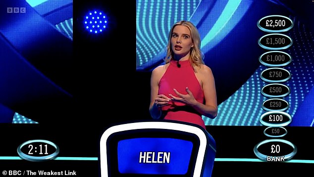 The Weakest Link fans have been left in hysterics after Helen Flanagan gave a hilarious answer to a simple question