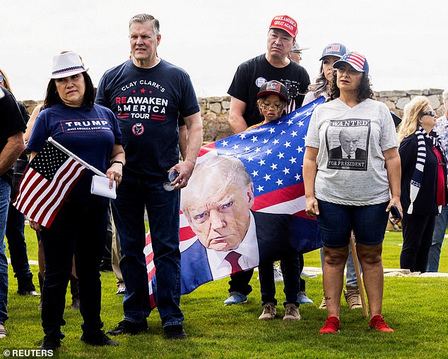 Supporters of former President Donald Trump participated in a primary election MAGA Cruise rally from the Trump National Gold Club in Rancho Palos Verdes to Huntington Beach on Sunday.  Voters in the area overwhelmingly supported the former president in the Republican Party primaries.