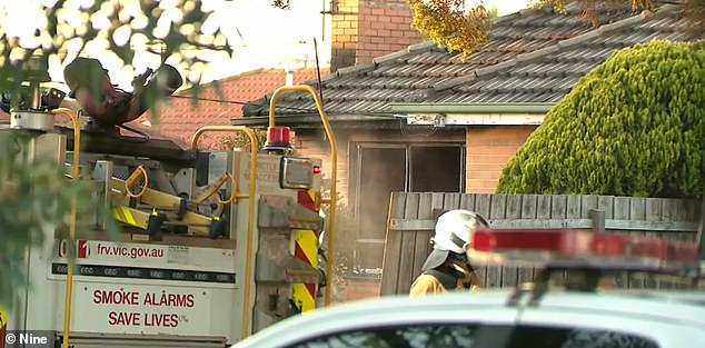 The house caught fire at 6 a.m. Friday and firefighters rushed to put out the flames.