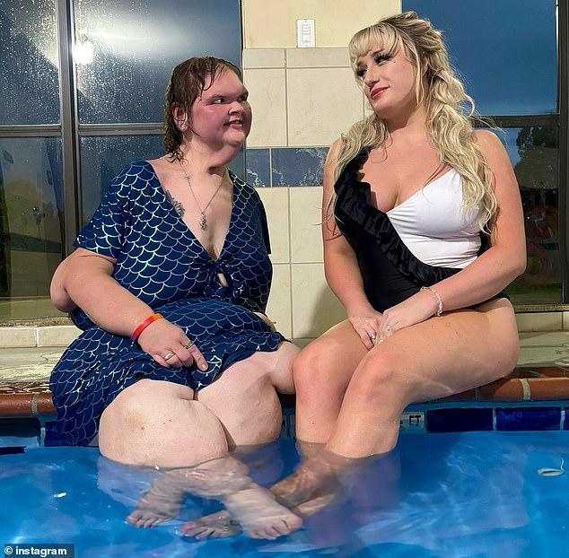 Tammy Slaton is enjoying her 440-pound weight loss;  recently photographed on a girls' trip showing off her slender figure in a swimsuit.