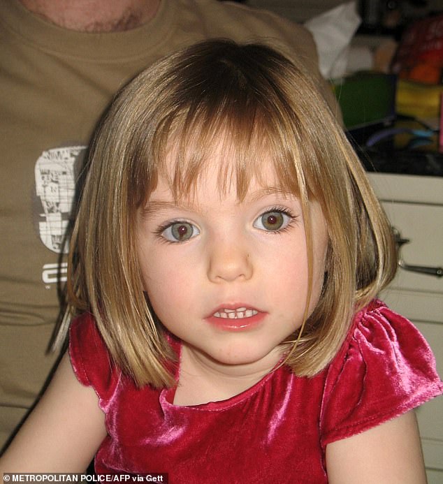 Three-year-old Madeleine McCann (pictured), who disappeared in Praia da Luz in 2007.