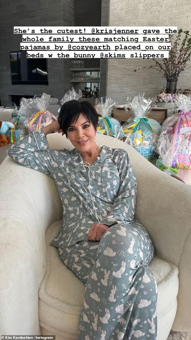 Kim was also active on Instagram over the weekend, where she gave her mom a quick shout-out.