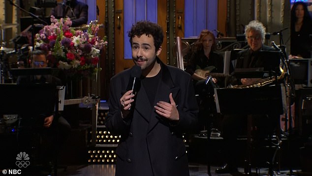 Actor and comedian SNL host Ramy Youssef delivered a monologue about his faith (Youssef is a practicing Muslim) and his career as a stand-up comedian.