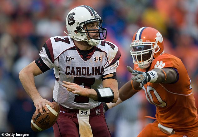 Smelley played quarterback for the University of South Carolina Gamecocks from 2006 to 2008.
