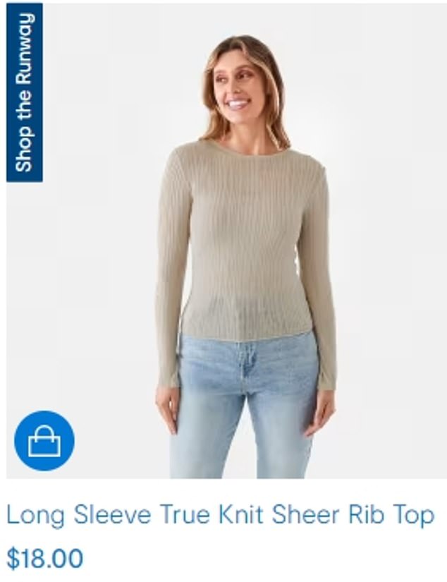 For just the cost of one gold coin, fashionistas can put on the underwear and then pair it with an $18 sheer top to copy the model's look for just $20 total.