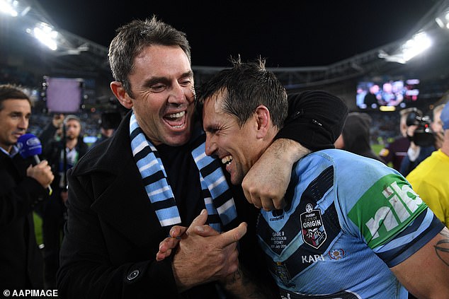 Pearce is in a relationship with a woman of Muslim faith he met while playing for the Catalans Dragons in France, and is currently observing Ramadan (pictured after winning the 2019 State of Origin series).