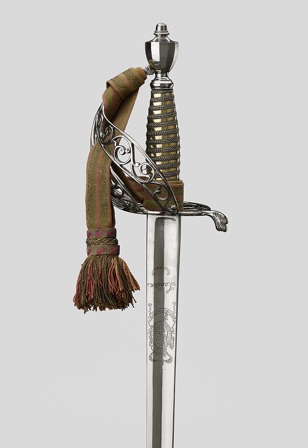 A cavalry sword, made before 1783 by Bland & Foster.