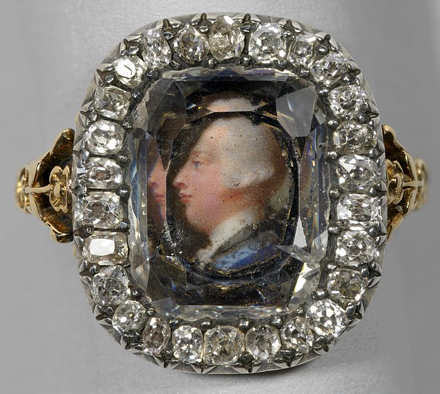 A ring with a miniature of King George III, made by Jeremiah Meyer, 1761
