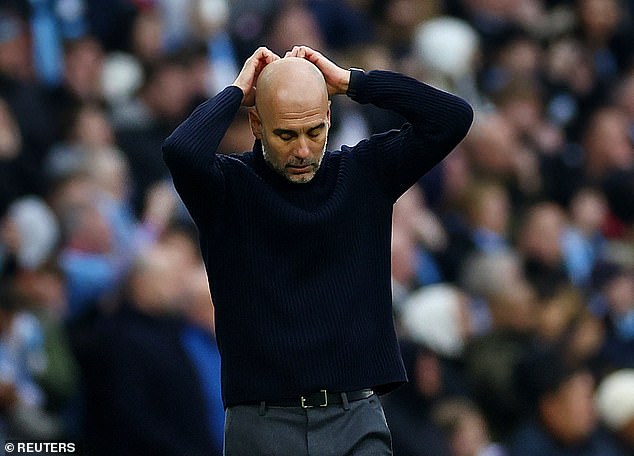 Pep Guardiola has seen his team fail to beat any of the top five so far this season