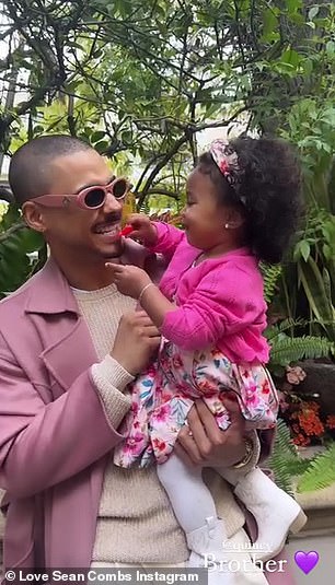 While at the family function, little Love was joined by her older brother Quincy Brown.