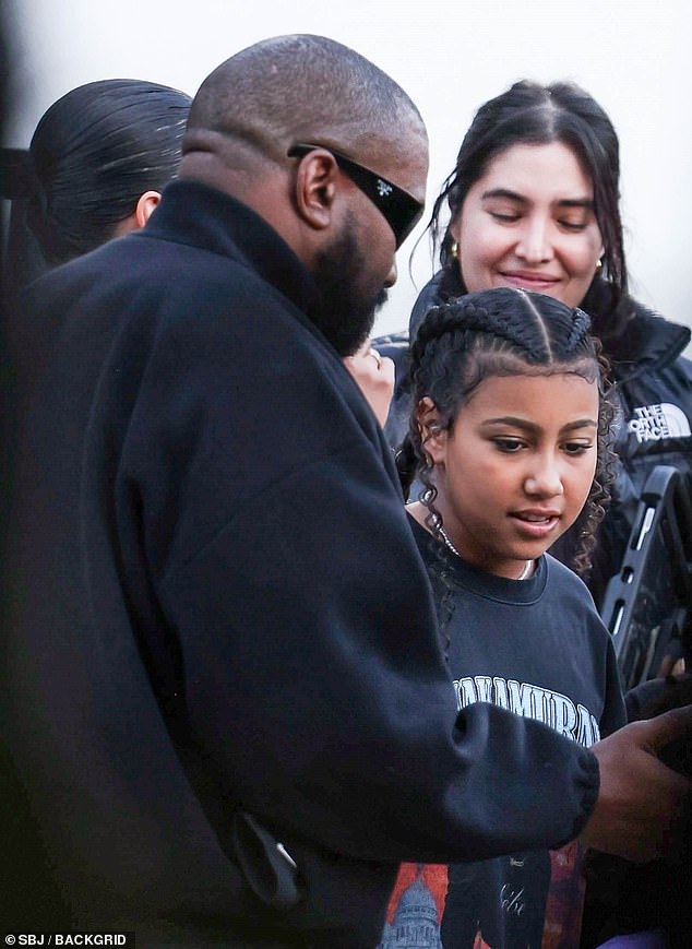 Kanye was seen with his daughter North