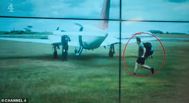 Hunters discovered CCTV footage from Newmarket Racecourse in July, showing Jack boarding the plane while the 'fugitive' was still in the air.
