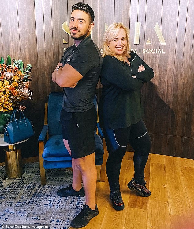 Rebel (born Melanie Bownds) previously claimed to have successfully reached her goal weight of 165 pounds through high-intensity interval training with fitness trainer Jono Castano Acero (L, pictured in 2020), long walks, and a high diet. in protein and low in sugar.