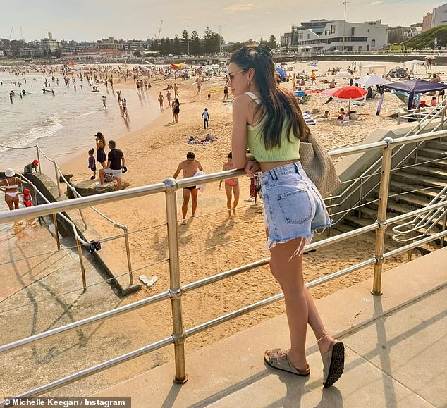 While long-suffering Brits endured another weekend of temperamental weather, the popular actress enjoyed twenty-degree heat on Bondi Beach.