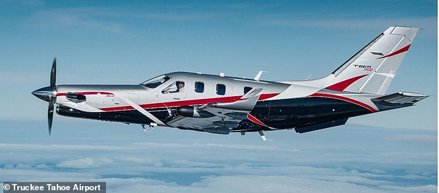 The Israeli couple was found in the wreckage of their Socata TBM9 plane (model pictured) near Truckee Tahoe Airport around 6:40 p.m. Saturday, according to the FAA.