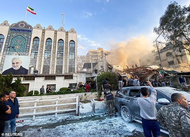 Iranian media also reported that the strikes in Damascus completely destroyed the annex building.