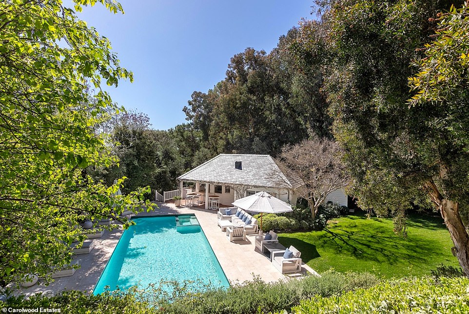 It is also located in a prized gated neighborhood in Brentwood, near the famous Getty Center Museum.