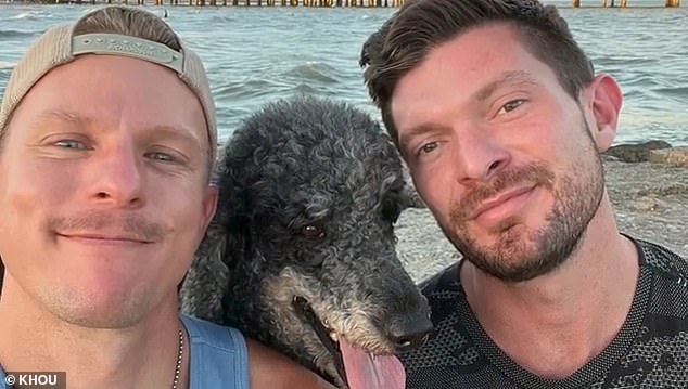 Justin Raiford (right) saw Jared Hill (left) in the water after the wave crashed, pushing him to the sand and breaking three vertebrae in his neck.