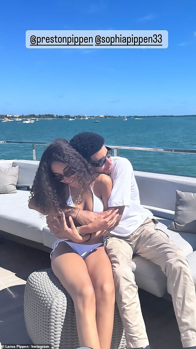 The star has been spending the spring in Miami with the children she had with her ex Scottie Pippen.