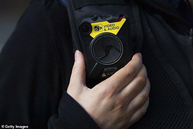 A body camera similar to those used by the police. The Home Office told police last year they should stop recording all reports of alleged hate and should ignore those where no hostility or intentional prejudice can be proven (file image)