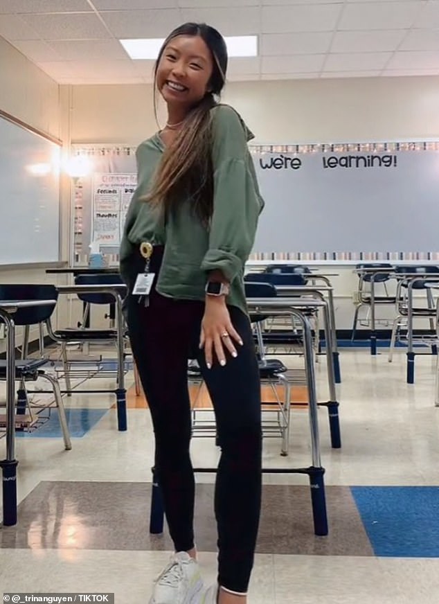 Trina Nguyen, a middle school teacher at Spring Branch Middle School in Houston, Texas, frequently shares updates about her classroom on her TikTok account.