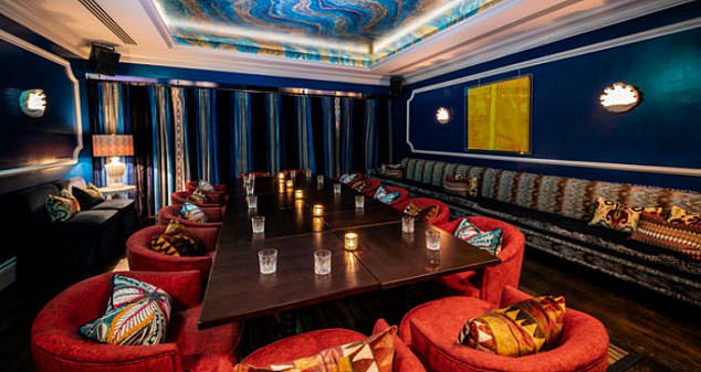 The couple dined at chic Mayfair restaurant Bagatelle (pictured)