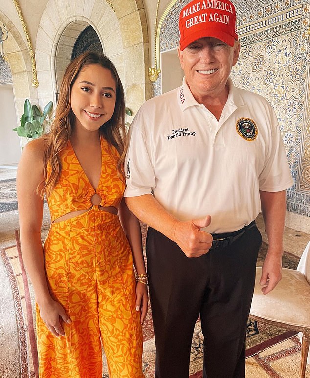 Ruby turned 21 over the weekend.  She is seen with former President Donald Trump