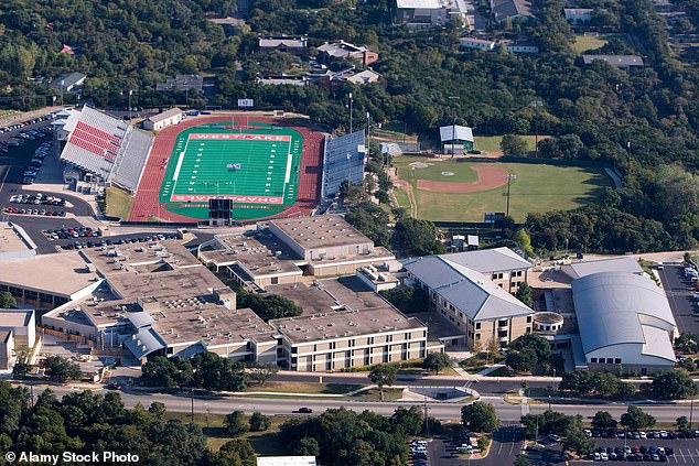 Westlake High School campus in one of Austin's affluent west suburbs