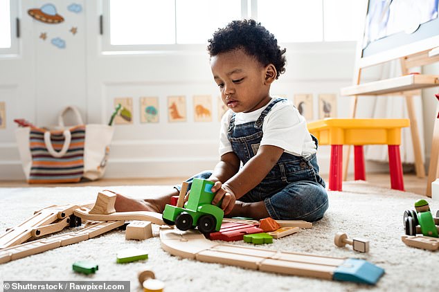 Children with autism who like routine and show signs of repetitive behavior may play with the toy the same way each time or line up objects.