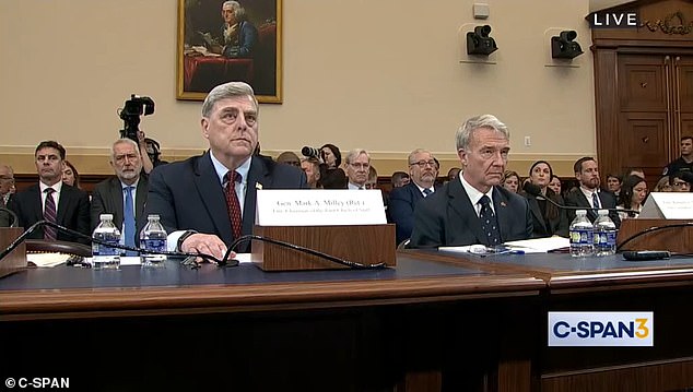 Ancient gens Mark Milley (L) and Kenneth McKenzie (R) testified that the State Department acted too slowly in ordering the evacuation of Americans from Afghanistan.