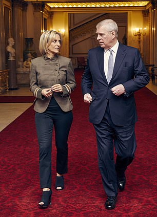 Emily Maitlis and Prince Andrew in the interview photo