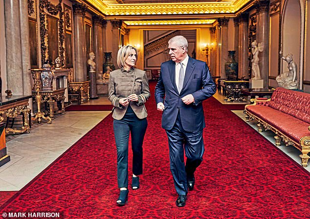 Mark Harrison took this photo of Prince Andrew and Emily Maitlis after the Newsnight segment finished filming